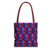 Load image into Gallery viewer, Bisexual Pride Skull Tote Bag
