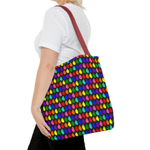 Load image into Gallery viewer, Anatomical Retro Pride Hearts Tote Bag
