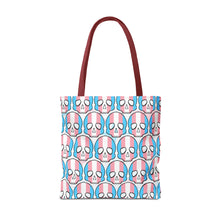 Load image into Gallery viewer, Trans Pride Skull Tote Bag
