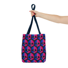 Load image into Gallery viewer, Bisexual Pride Skull Tote Bag
