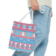 Load image into Gallery viewer, Trans Pride Ugly Sweater Stripe Tote Bag
