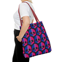 Load image into Gallery viewer, Bisexual Pride Skull Tote Bag
