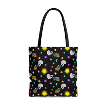 Load image into Gallery viewer, Rainbow Smoke Skull All Over Tote Bag
