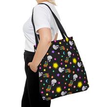 Load image into Gallery viewer, Rainbow Smoke Skull All Over Tote Bag
