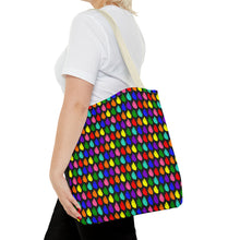 Load image into Gallery viewer, Anatomical Retro Pride Hearts Tote Bag
