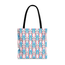 Load image into Gallery viewer, Trans Pride Skull Tote Bag
