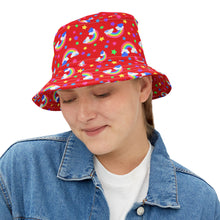 Load image into Gallery viewer, Rainbows Left On Red Bucket Hat
