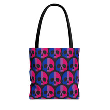 Load image into Gallery viewer, Bisexual Pride Skull Tote Bag
