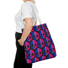 Load image into Gallery viewer, Bisexual Pride Skull Tote Bag
