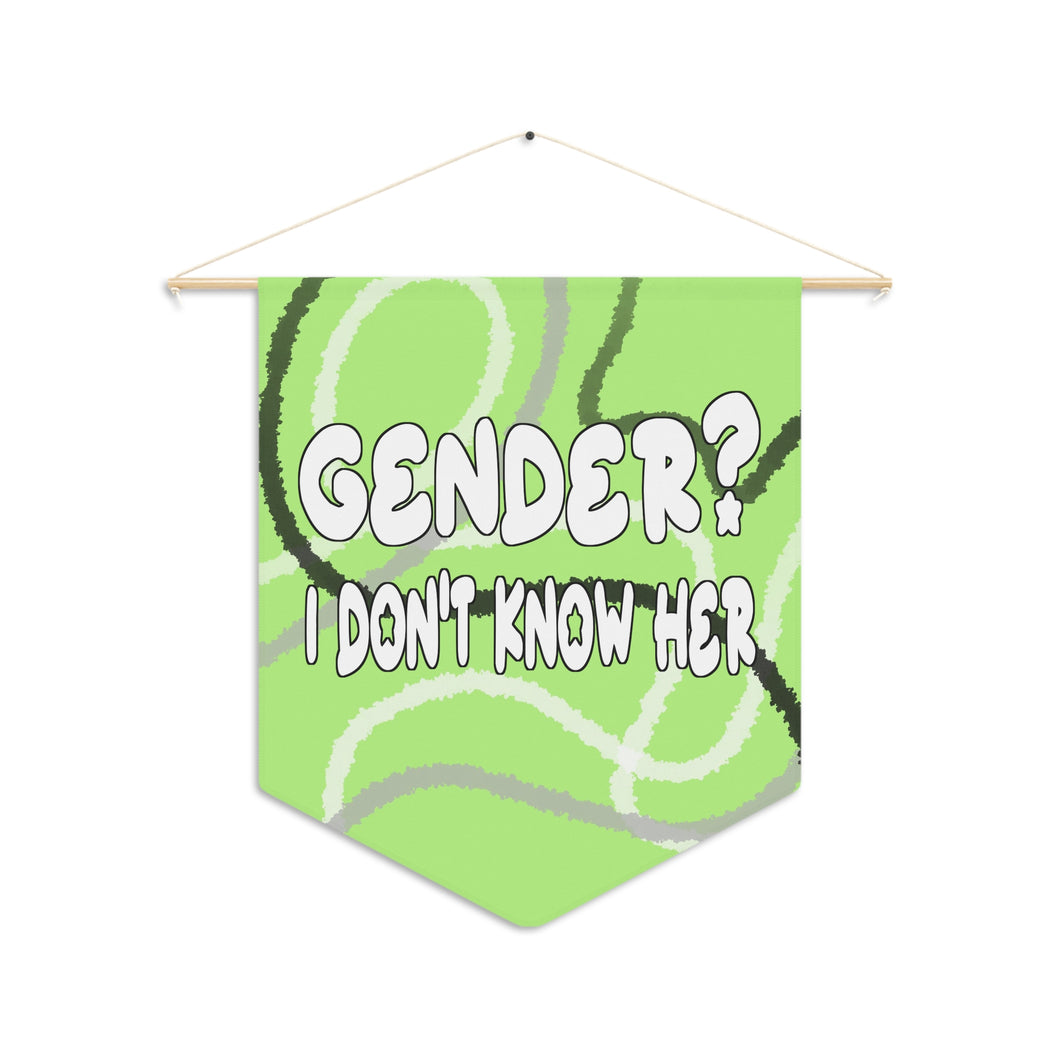 Gender I Don't Know Her- Ase Pride  Pennant