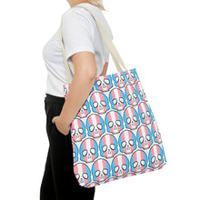 Load image into Gallery viewer, Trans Pride Skull Tote Bag
