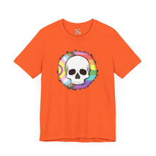 Load image into Gallery viewer, Skull On Burnt Flag Short Sleeve Tee
