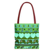 Load image into Gallery viewer, Gamer Ugly Sweater Stripe Tote Bag
