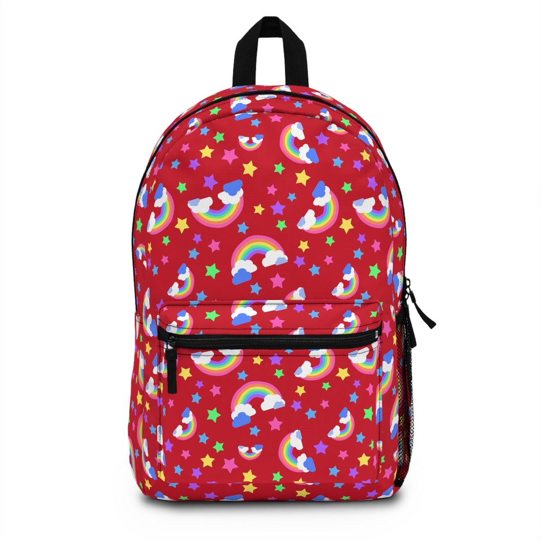 Rainbows Left On Red Backpack
