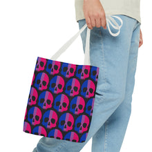 Load image into Gallery viewer, Bisexual Pride Skull Tote Bag
