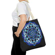 Load image into Gallery viewer, Evil Eye Mandala Tote Bag
