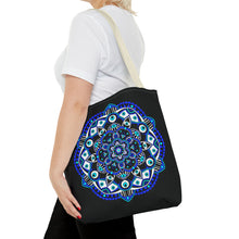 Load image into Gallery viewer, Evil Eye Mandala Tote Bag
