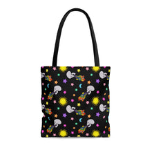 Load image into Gallery viewer, Rainbow Smoke Skull All Over Tote Bag
