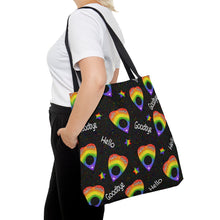 Load image into Gallery viewer, Rainbow Ouija Planchette Tote Bag
