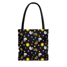 Load image into Gallery viewer, Rainbow Smoke Skull All Over Tote Bag
