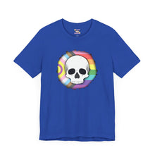 Load image into Gallery viewer, Skull On Burnt Flag Short Sleeve Tee
