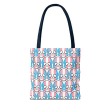 Load image into Gallery viewer, Trans Pride Skull Tote Bag
