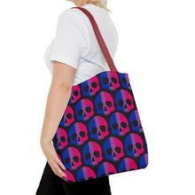 Load image into Gallery viewer, Bisexual Pride Skull Tote Bag
