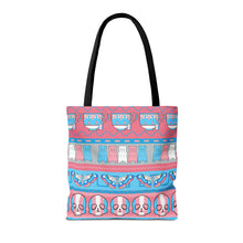 Load image into Gallery viewer, Trans Pride Ugly Sweater Stripe Tote Bag
