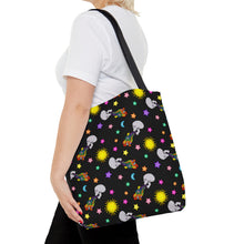 Load image into Gallery viewer, Rainbow Smoke Skull All Over Tote Bag
