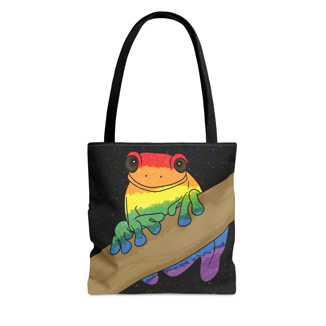 Rainbow Frog Tote Bag