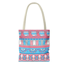 Load image into Gallery viewer, Trans Pride Ugly Sweater Stripe Tote Bag
