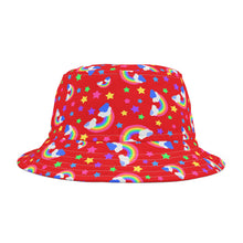 Load image into Gallery viewer, Rainbows Left On Red Bucket Hat
