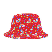 Load image into Gallery viewer, Rainbows Left On Red Bucket Hat
