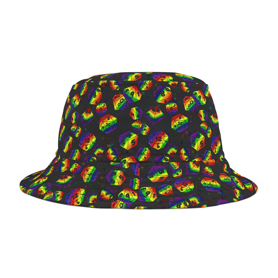 Rainbow Dice Bucket Hat