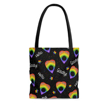 Load image into Gallery viewer, Rainbow Ouija Planchette Tote Bag
