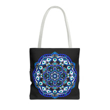 Load image into Gallery viewer, Evil Eye Mandala Tote Bag
