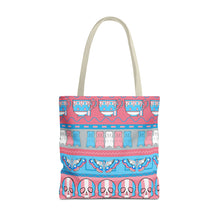 Load image into Gallery viewer, Trans Pride Ugly Sweater Stripe Tote Bag
