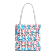 Load image into Gallery viewer, Trans Pride Skull Tote Bag
