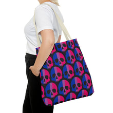 Load image into Gallery viewer, Bisexual Pride Skull Tote Bag
