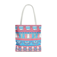 Load image into Gallery viewer, Trans Pride Ugly Sweater Stripe Tote Bag
