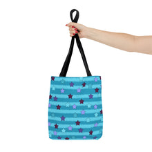 Load image into Gallery viewer, Stars and Soft Stripes Tote Bag
