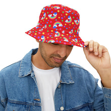 Load image into Gallery viewer, Rainbows Left On Red Bucket Hat
