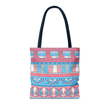 Load image into Gallery viewer, Trans Pride Ugly Sweater Stripe Tote Bag
