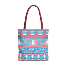 Load image into Gallery viewer, Trans Pride Ugly Sweater Stripe Tote Bag
