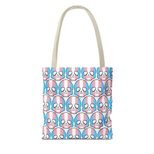 Load image into Gallery viewer, Trans Pride Skull Tote Bag
