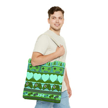 Load image into Gallery viewer, Gamer Ugly Sweater Stripe Tote Bag
