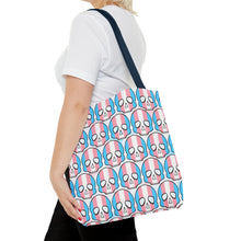 Load image into Gallery viewer, Trans Pride Skull Tote Bag
