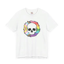 Load image into Gallery viewer, Skull On Burnt Flag Short Sleeve Tee
