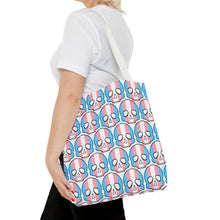 Load image into Gallery viewer, Trans Pride Skull Tote Bag
