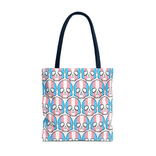 Load image into Gallery viewer, Trans Pride Skull Tote Bag
